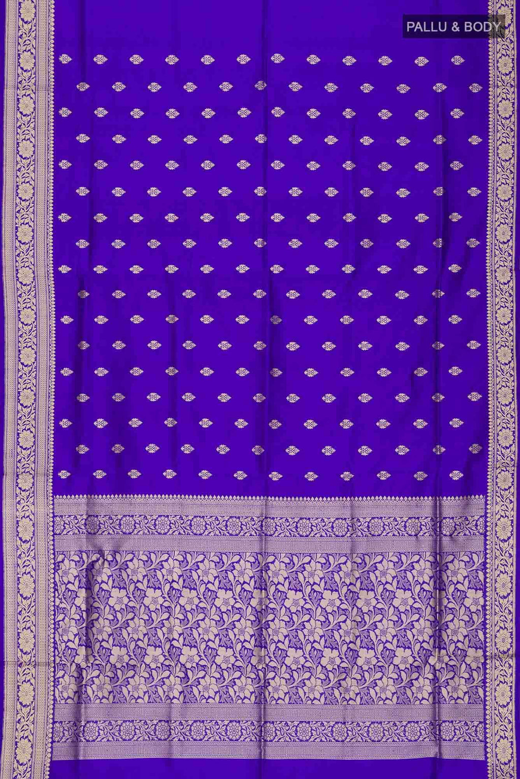 Blue Banarasi Katan Silk Saree