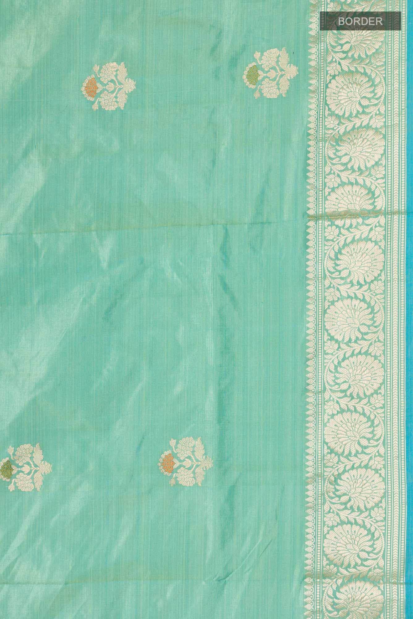 Green Banarasi Katan Silk Saree