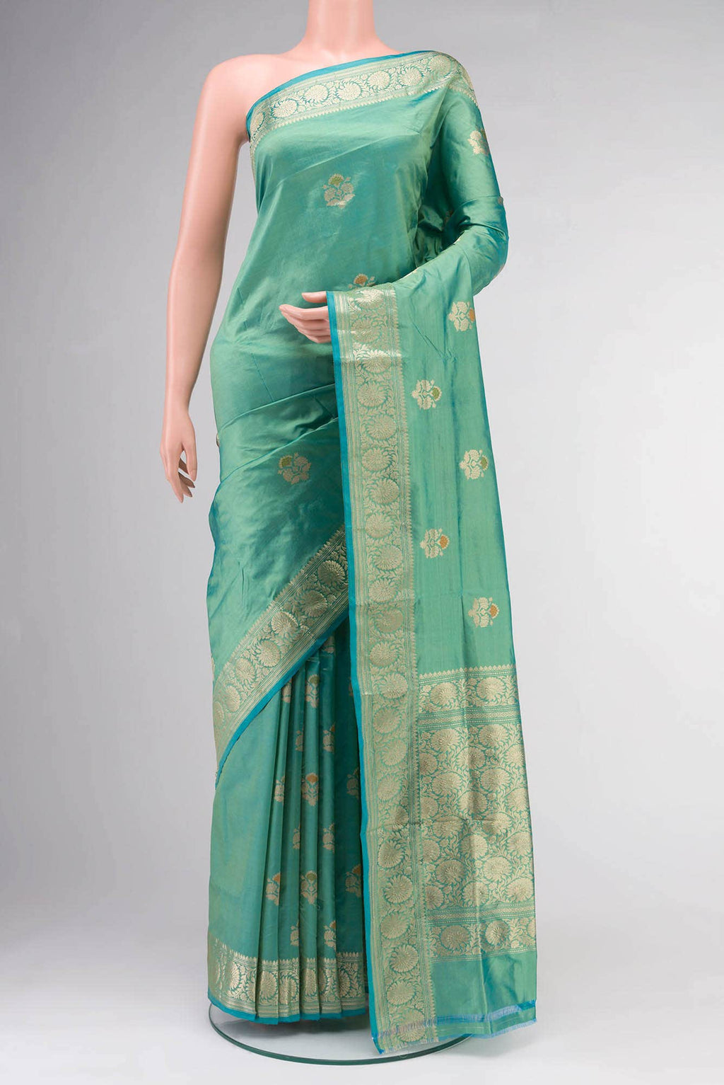 Green Banarasi Katan Silk Saree