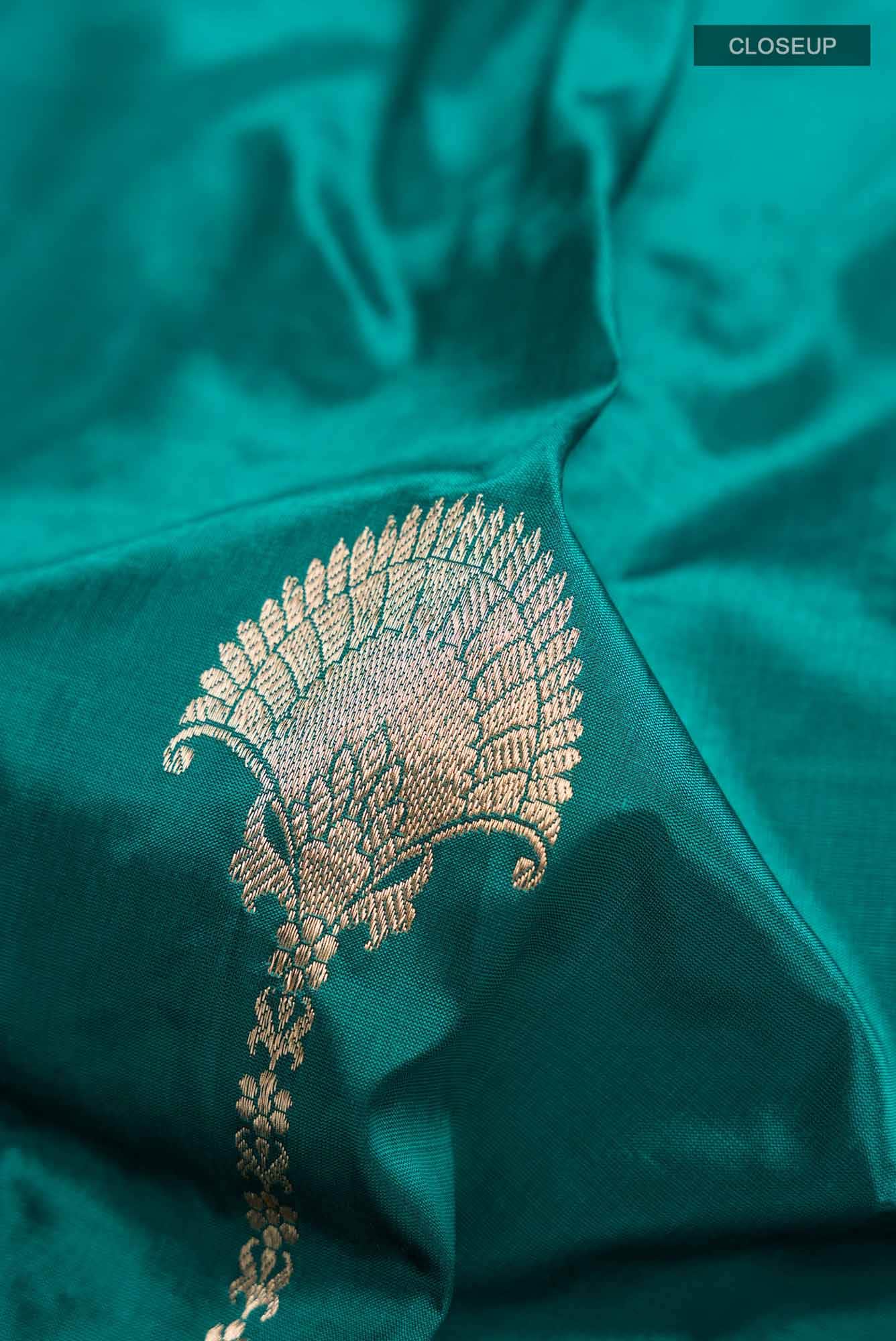 Green Banarasi Katan Silk Saree