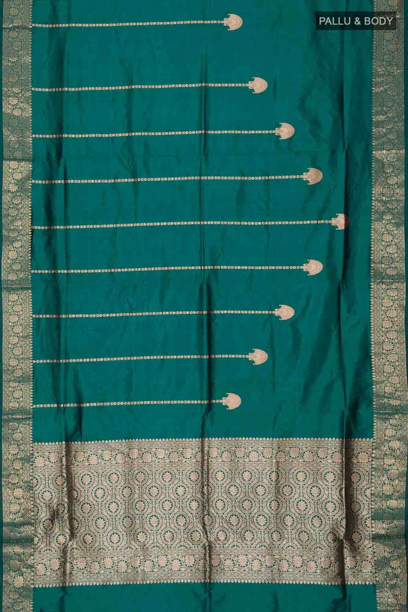Green Banarasi Katan Silk Saree