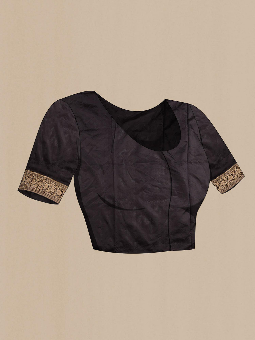 Black Banarasi Katan Silk Saree