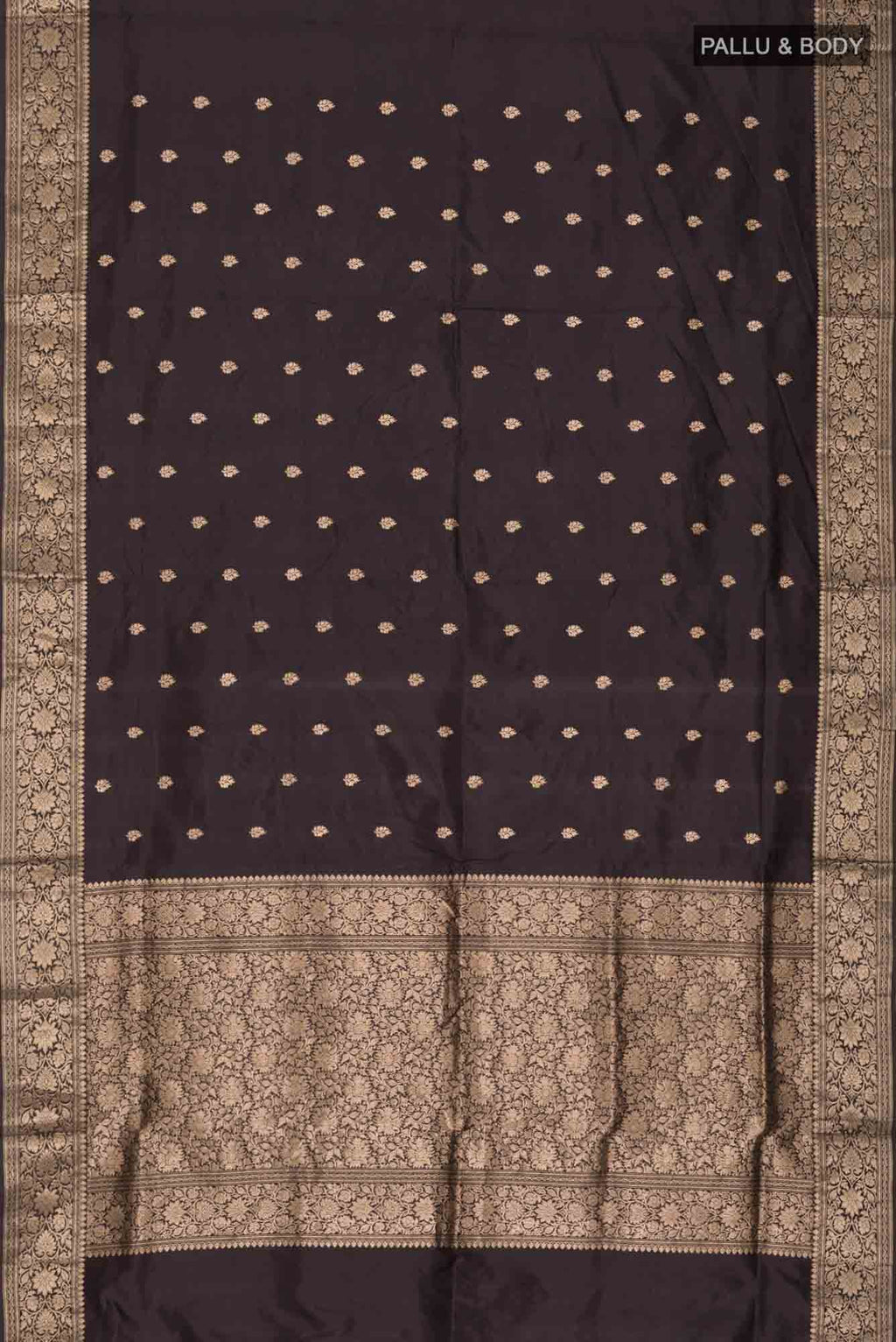 Black Banarasi Katan Silk Saree