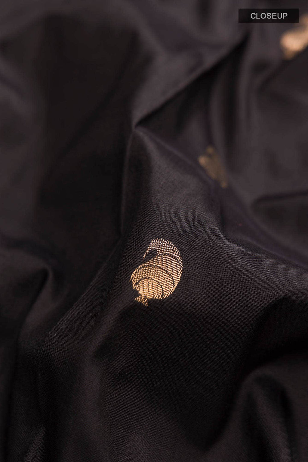 Black Banarasi Katan Silk Saree