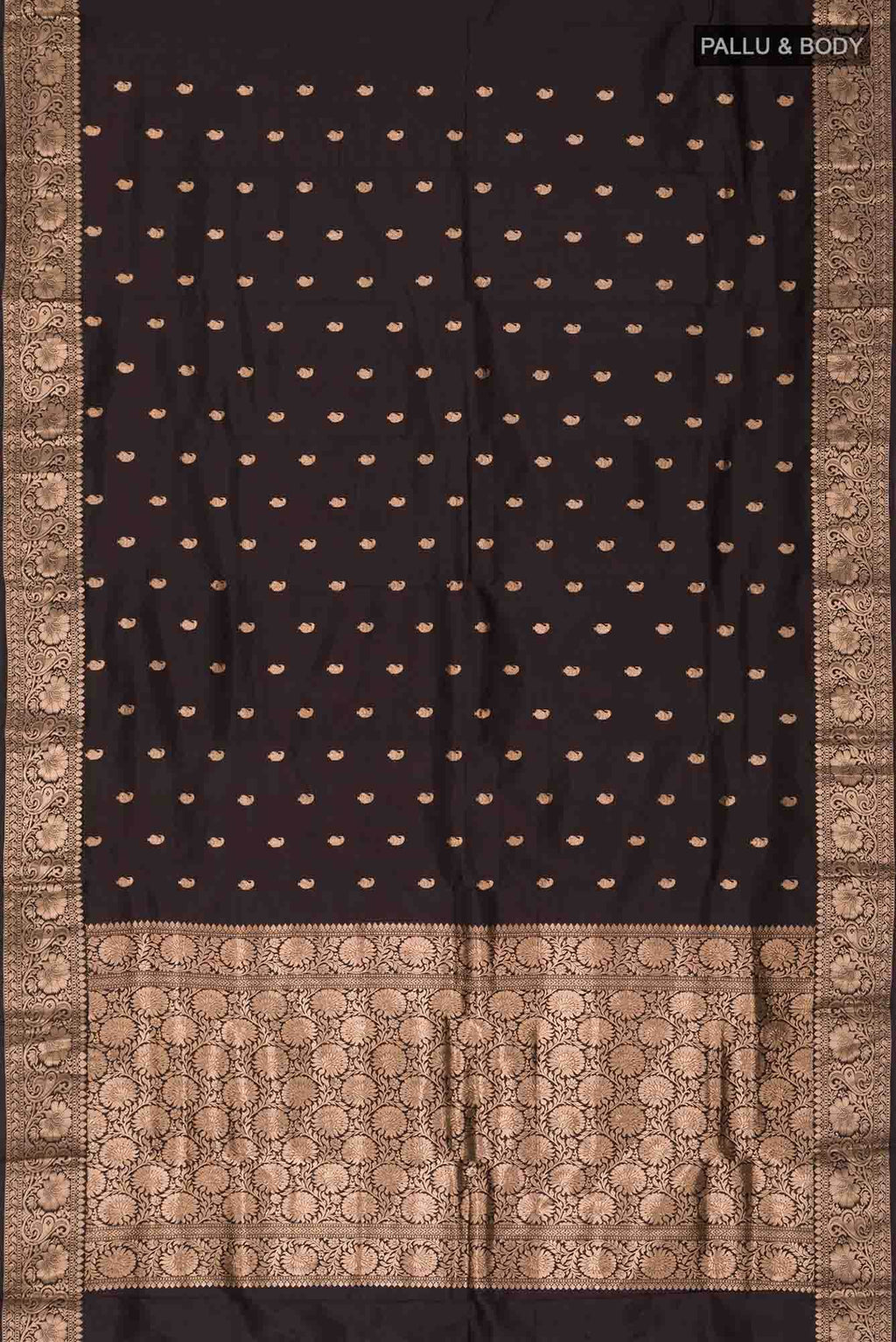 Black Banarasi Katan Silk Saree