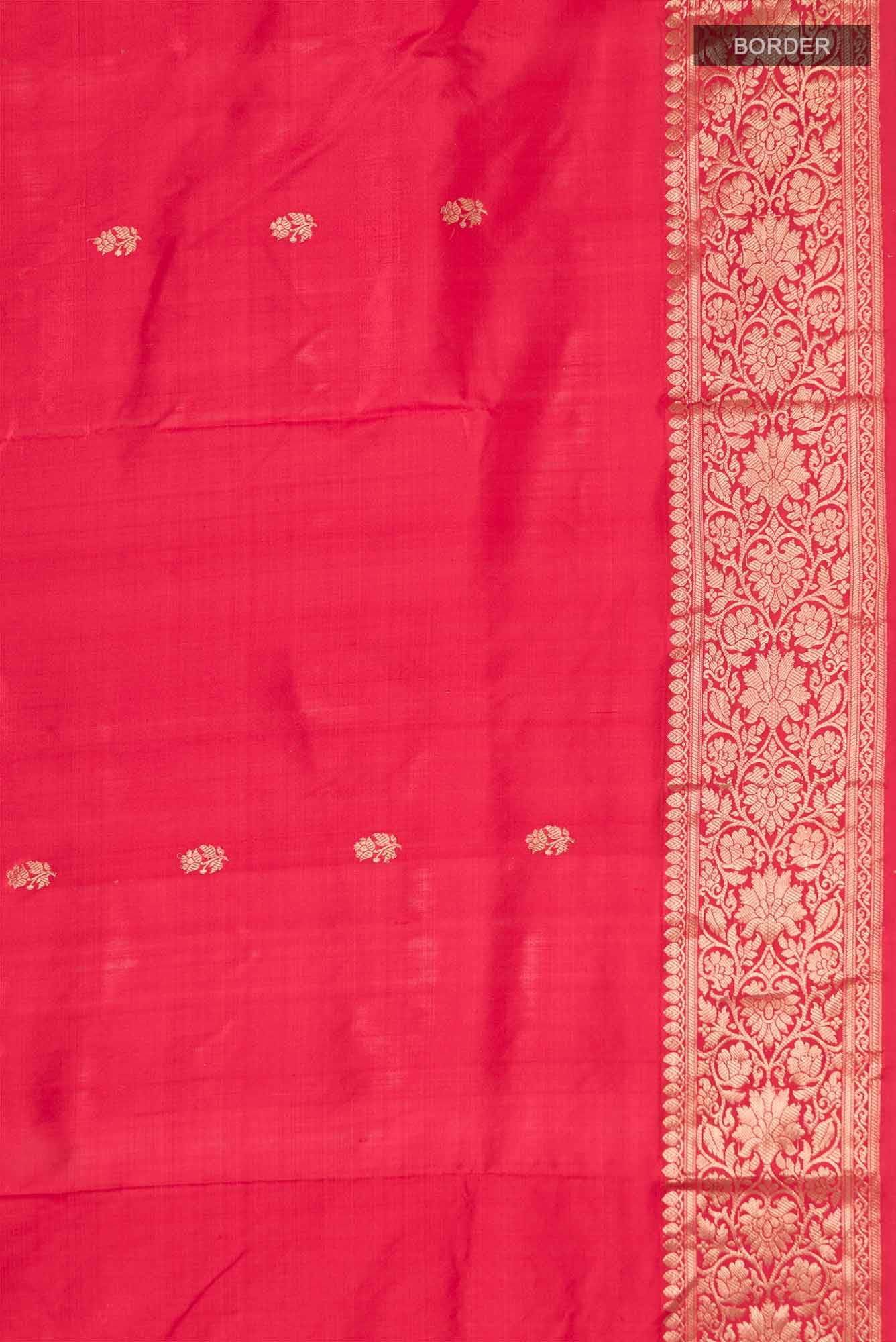 Red Banarasi Katan Silk Saree