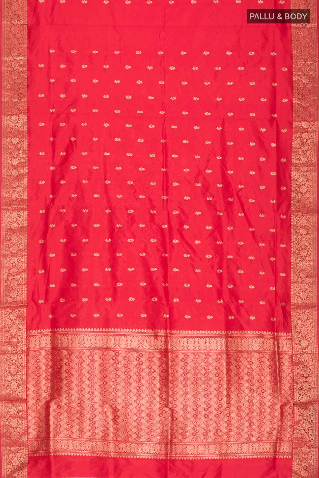 Red Banarasi Katan Silk Saree