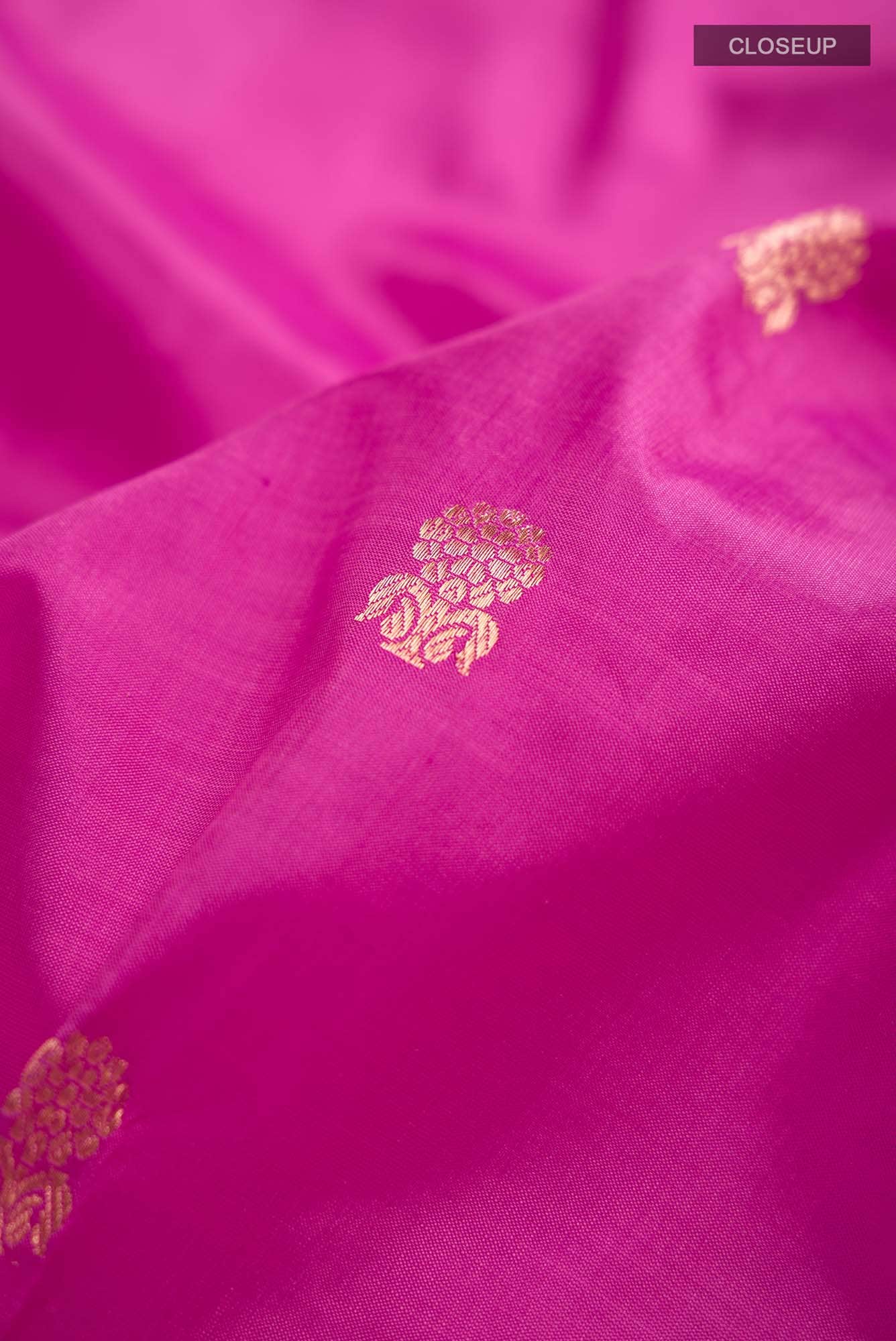 Rose pink Banarasi Katan Silk Saree