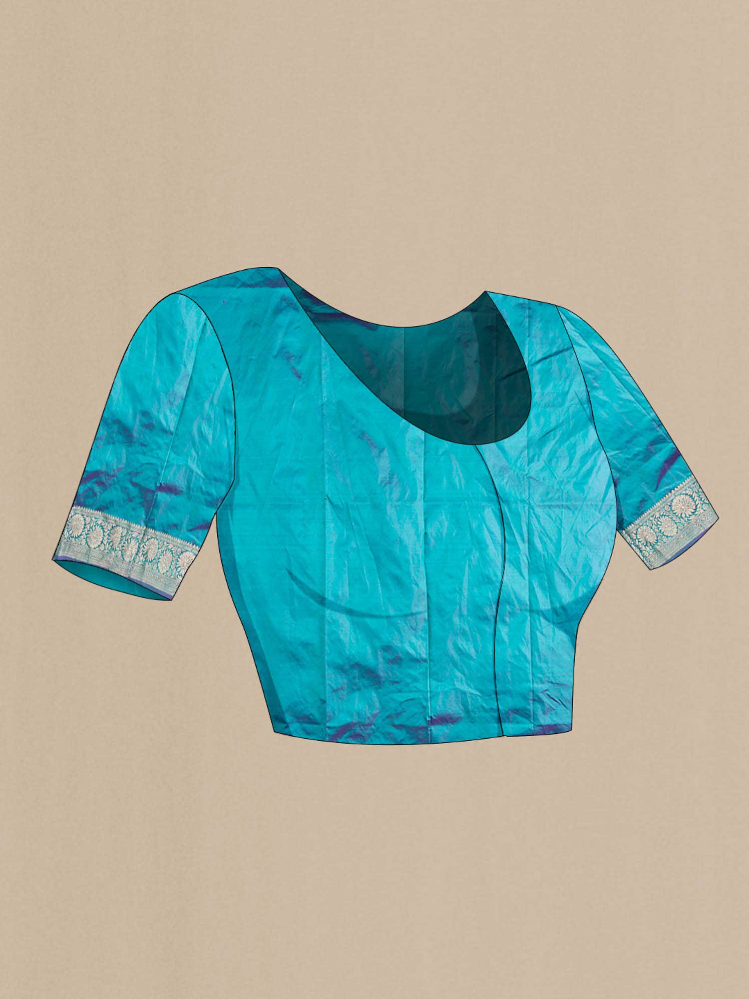 Blue Banarasi Katan Silk Saree