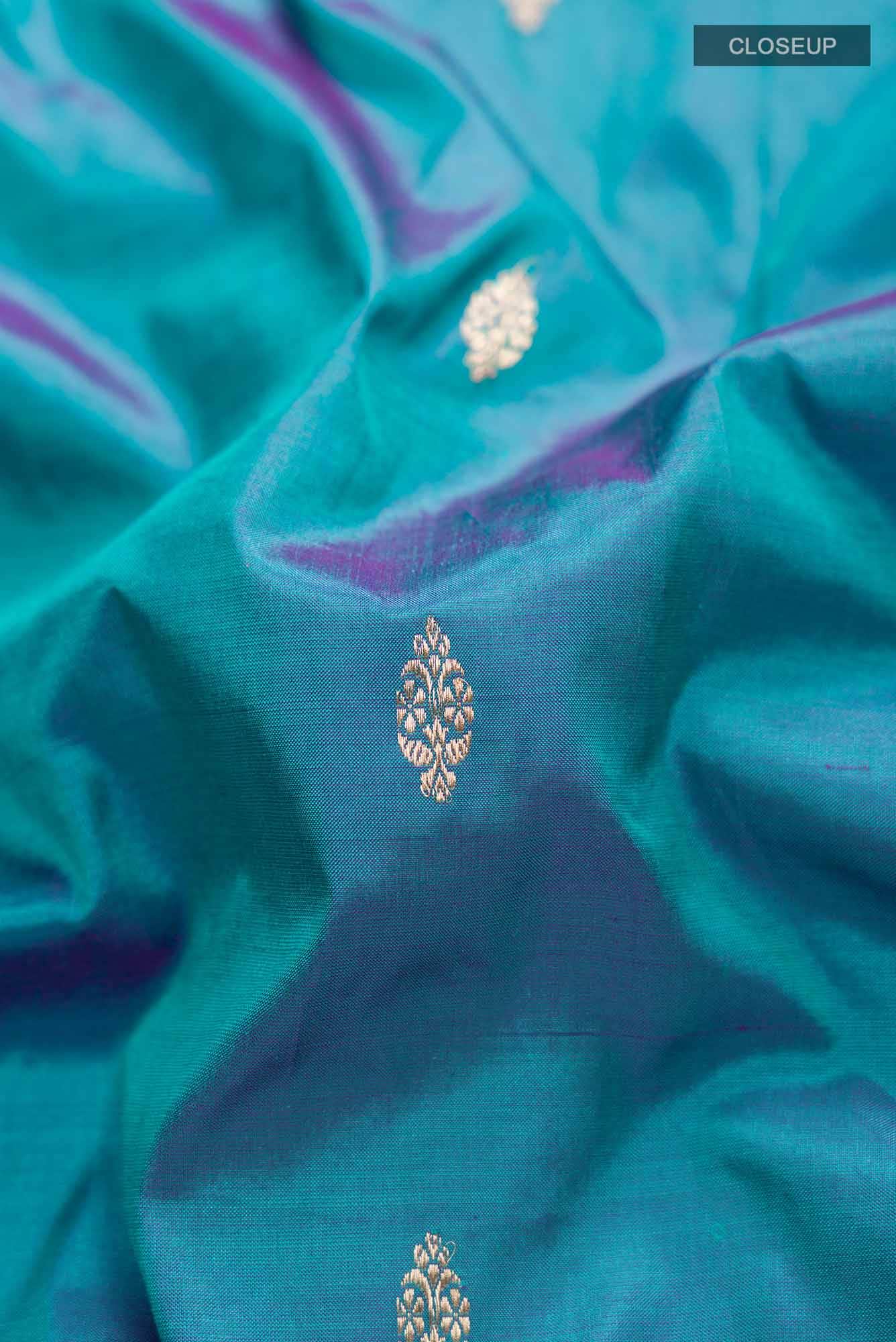 Blue Banarasi Katan Silk Saree