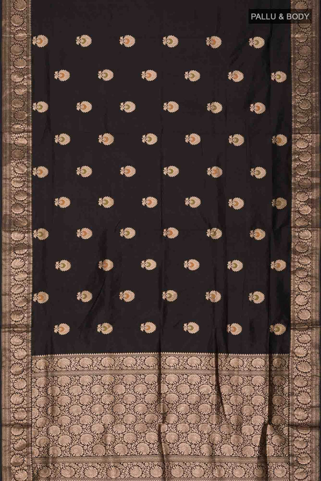 Black Banarasi Katan Silk Saree