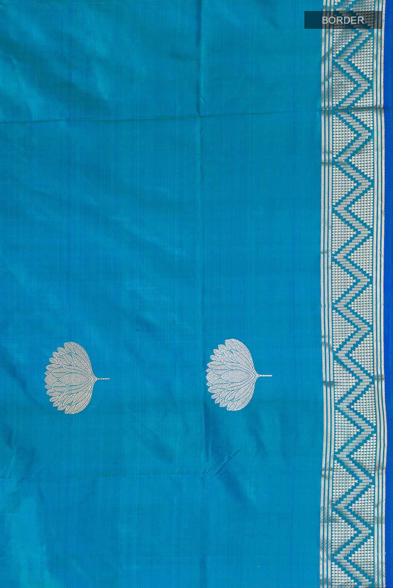 Blue Banarasi Katan Silk Saree