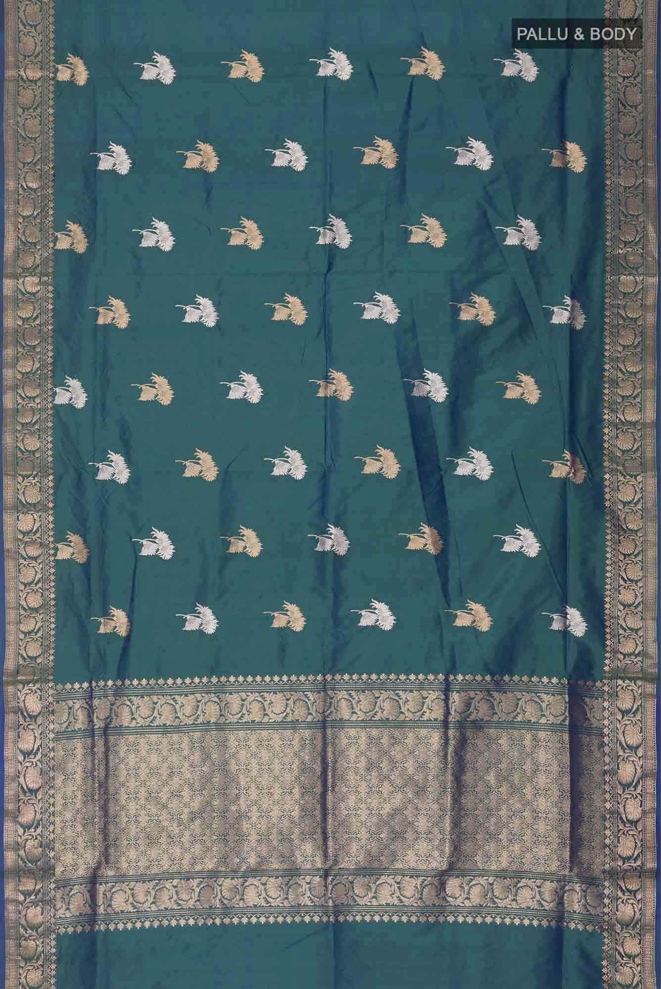 Blue Banarasi Katan Silk Saree