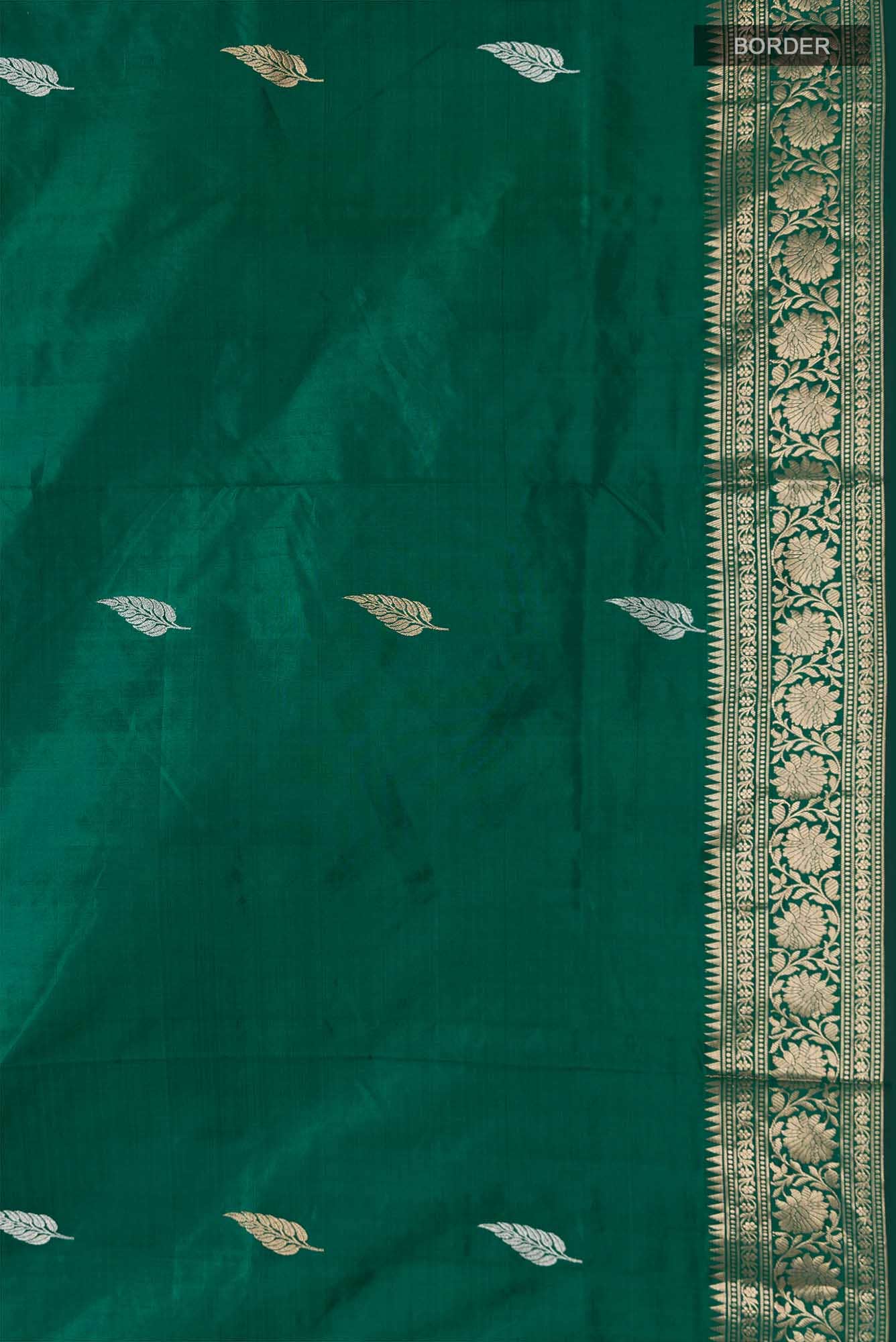 Green Banarasi Katan Silk Saree