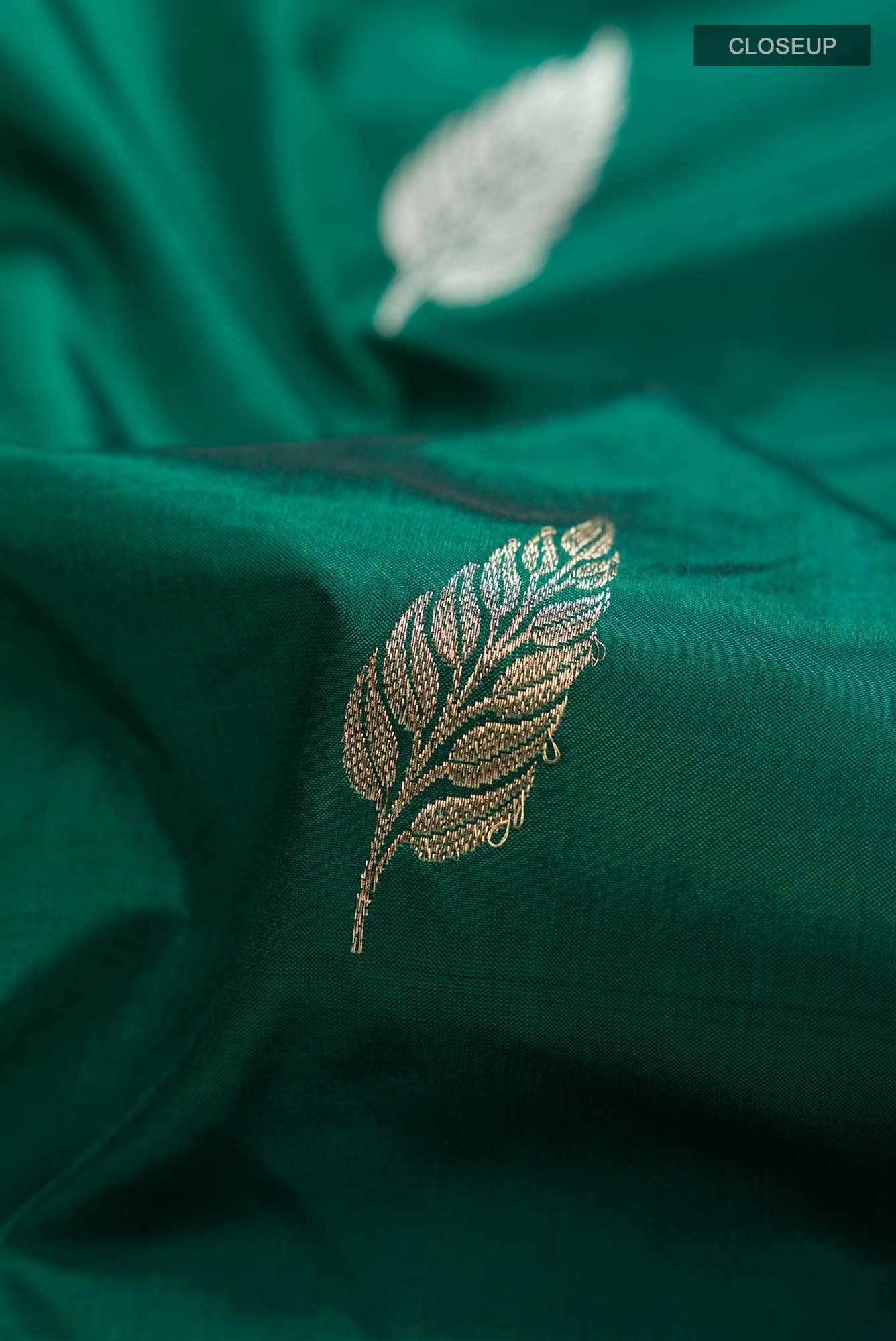 Green Banarasi Katan Silk Saree