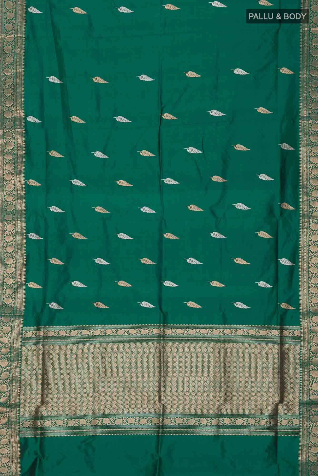 Green Banarasi Katan Silk Saree