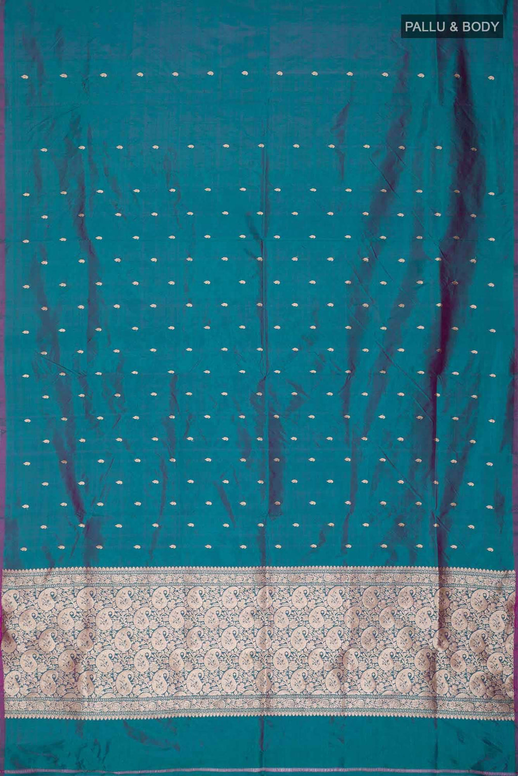 Green with pink Dual Tone Banarasi Katan Silk Saree