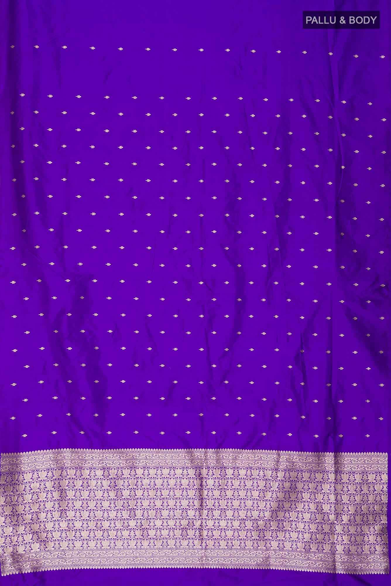 Blue Banarasi Katan Silk Saree