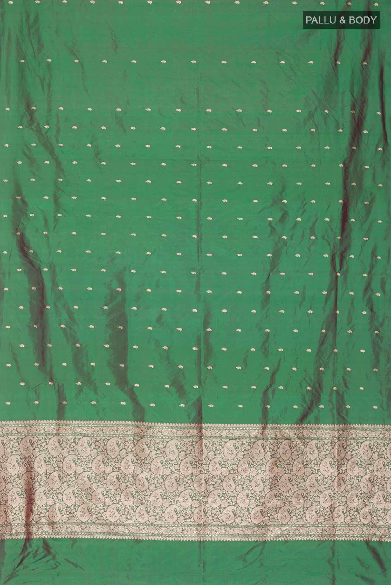 Green Banarasi Katan Silk Saree
