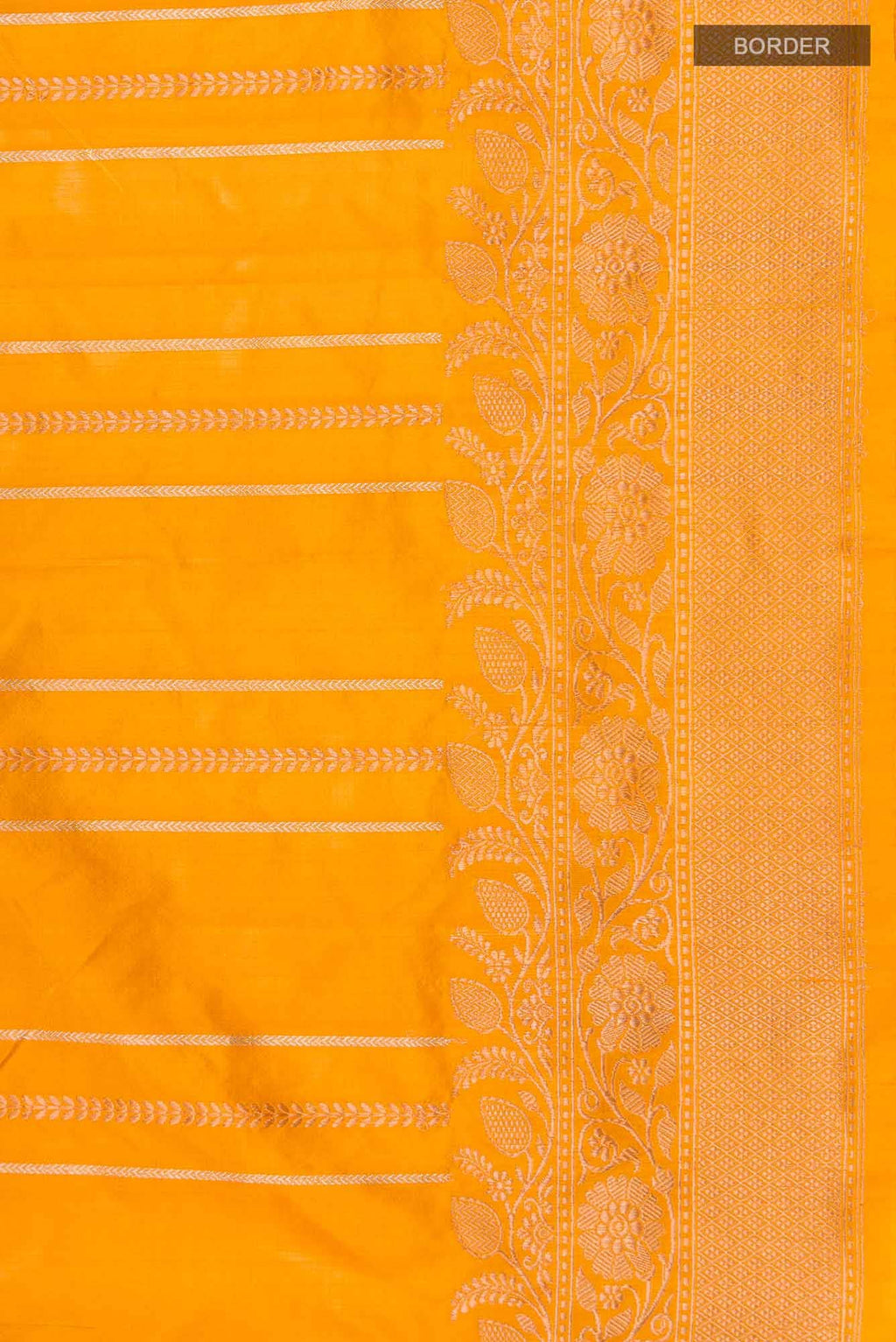 Yellow Banarasi Katan Silk Saree