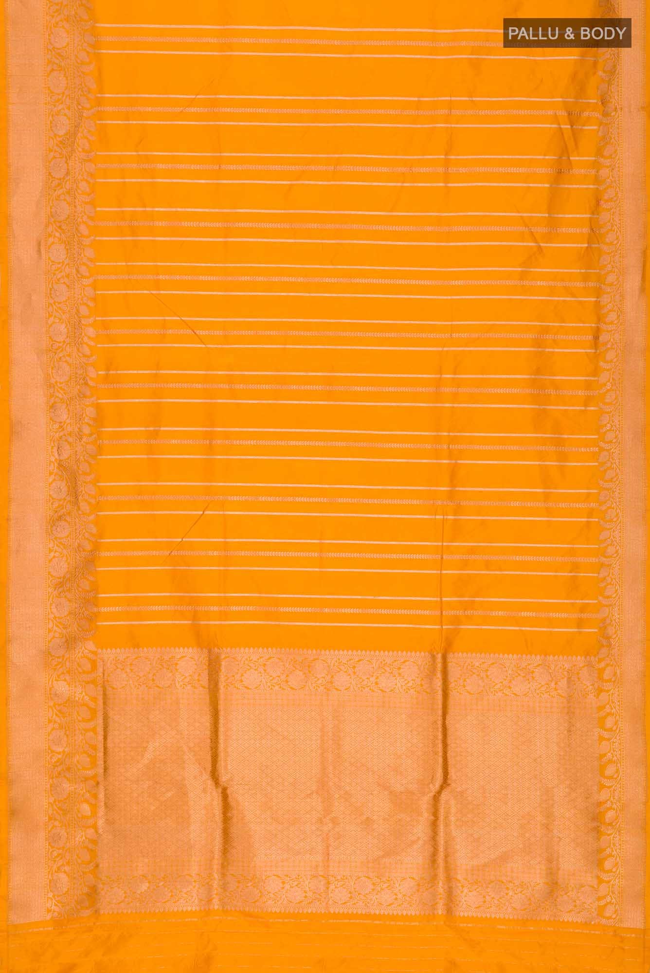 Yellow Banarasi Katan Silk Saree