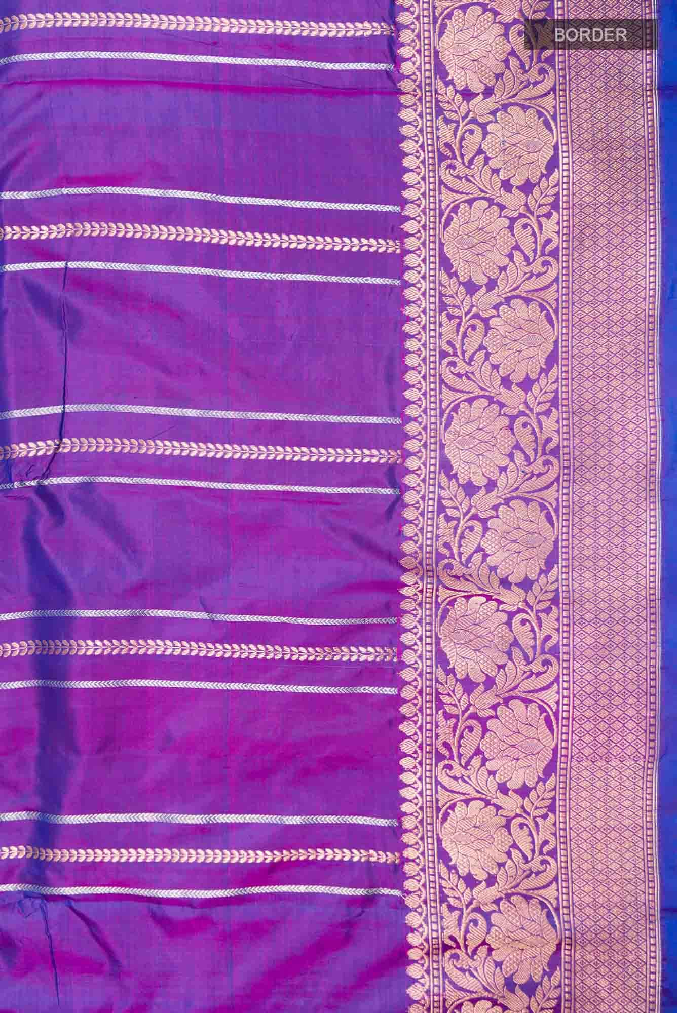 Purple Banarasi Katan Silk Saree
