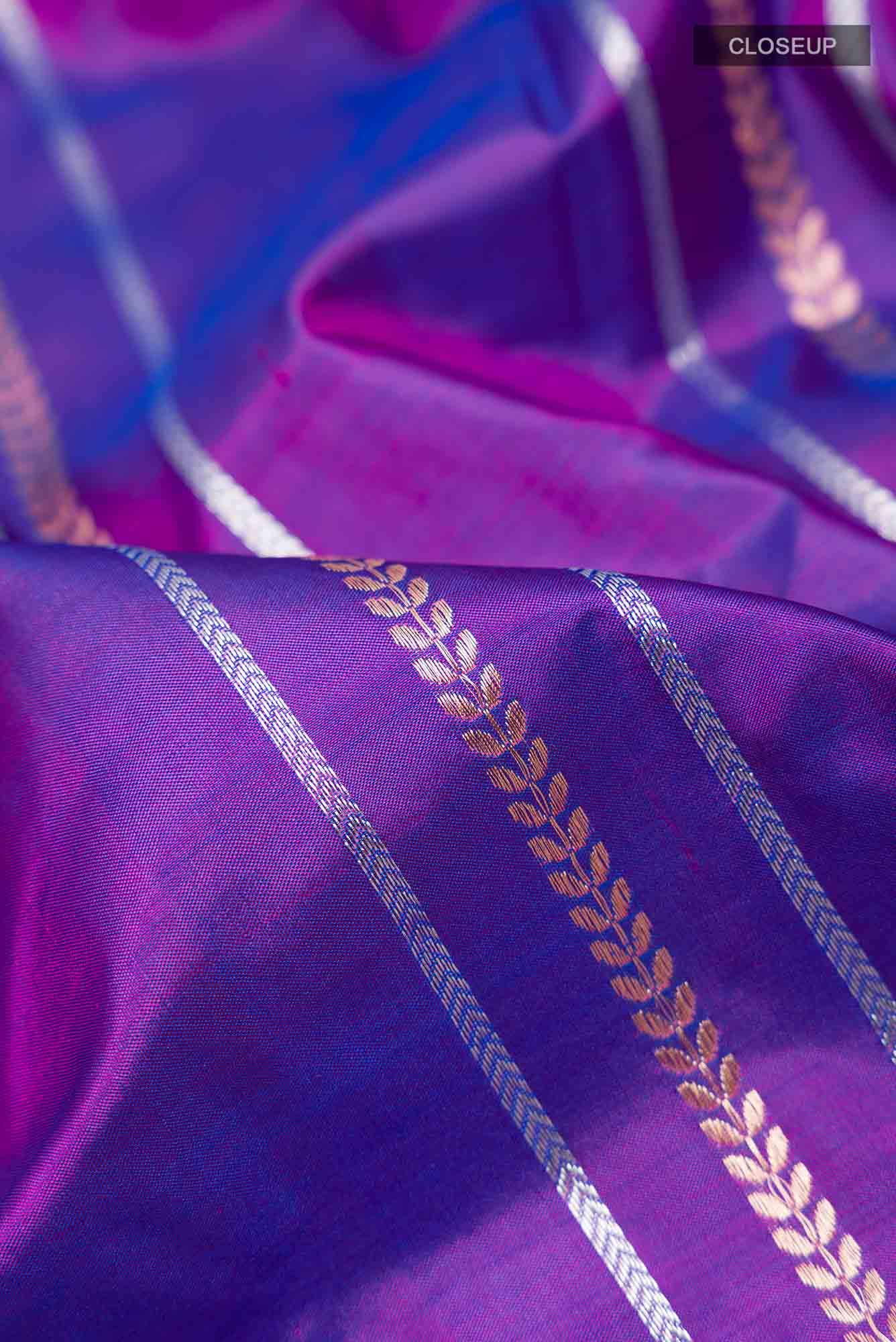Purple Banarasi Katan Silk Saree