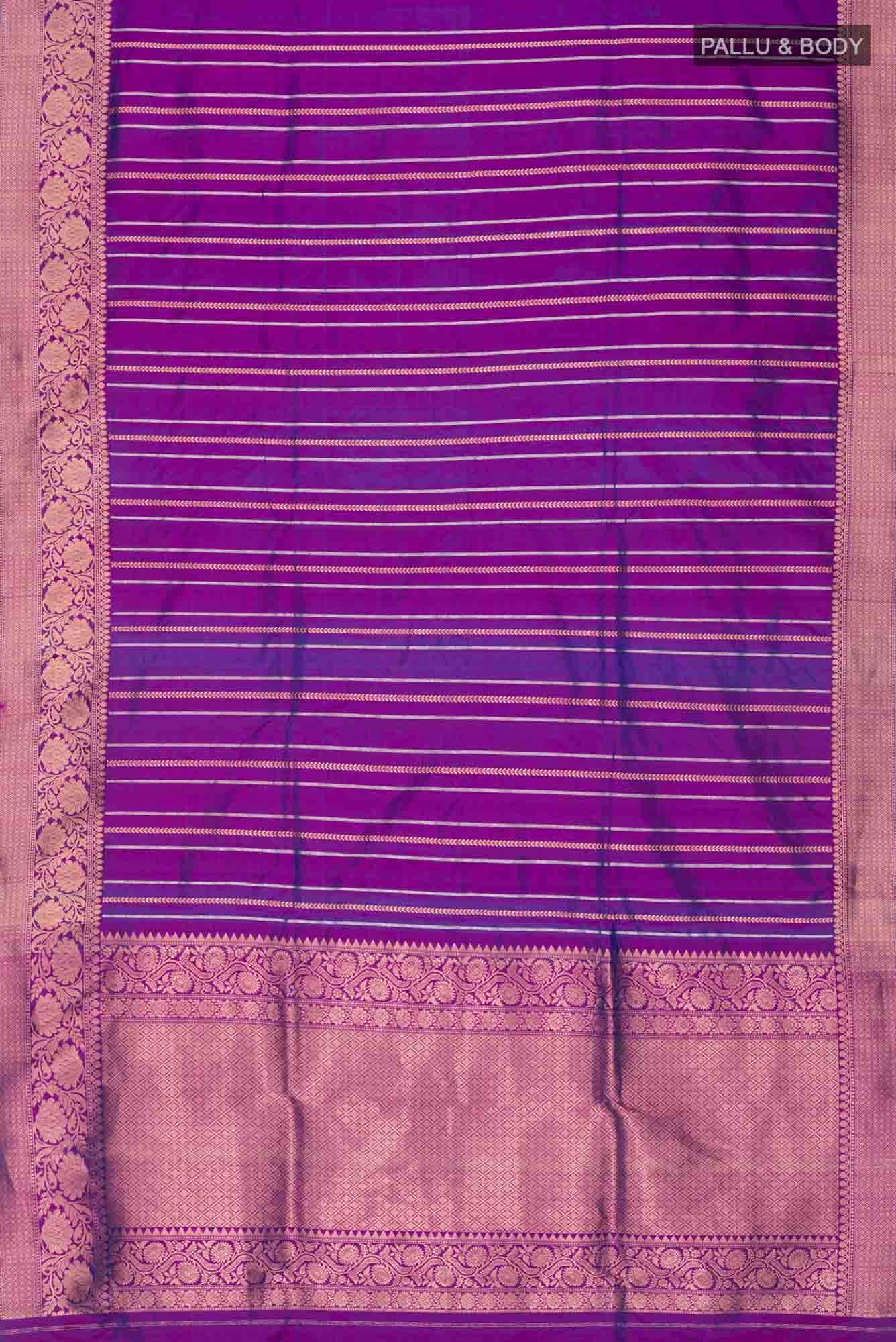 Purple Banarasi Katan Silk Saree