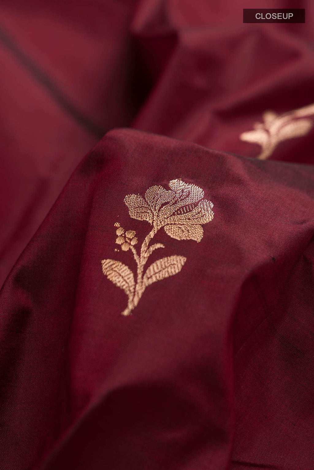 Maroon Banarasi Katan Silk Saree