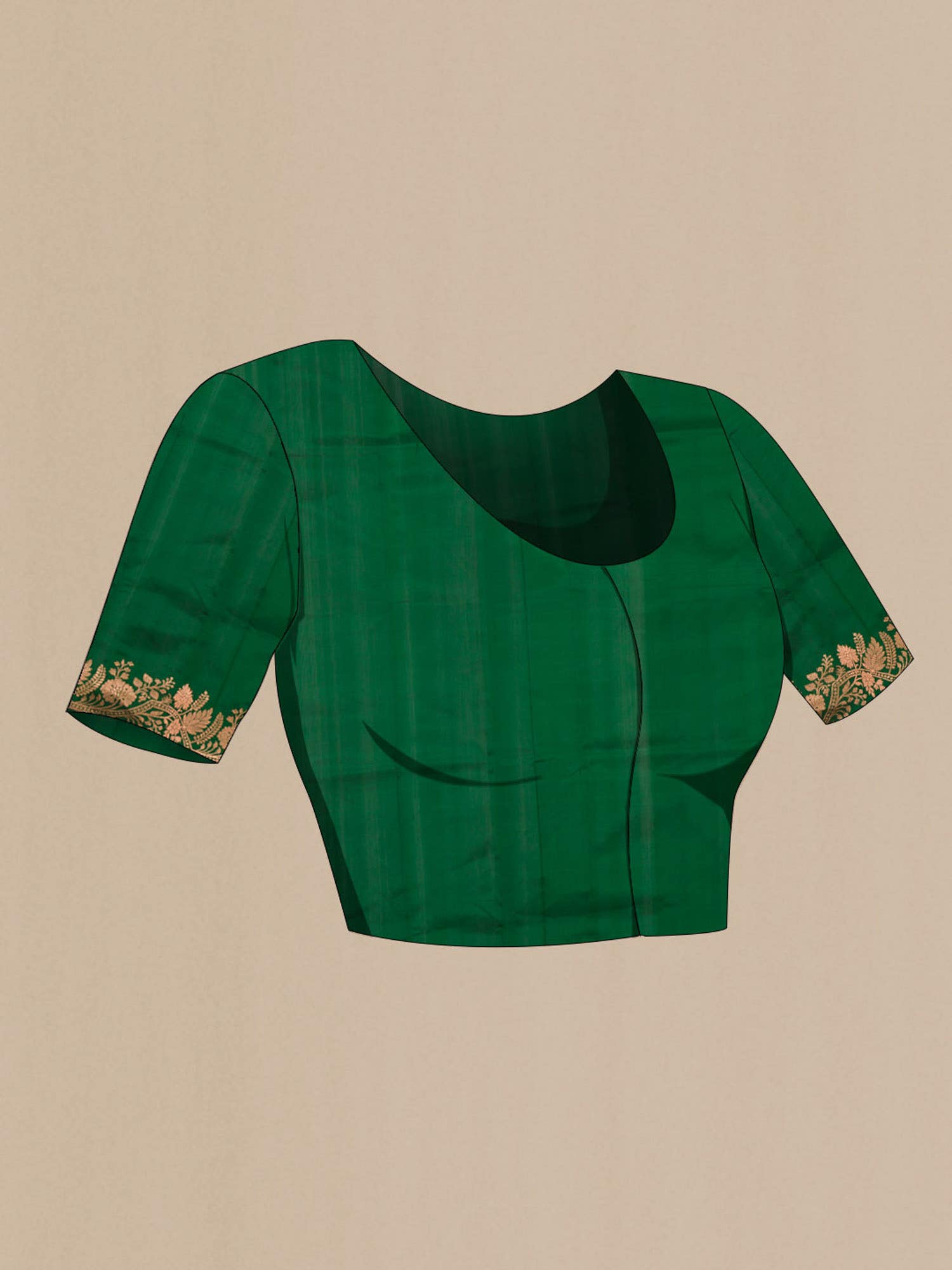 Green Banarasi Katan Silk Saree