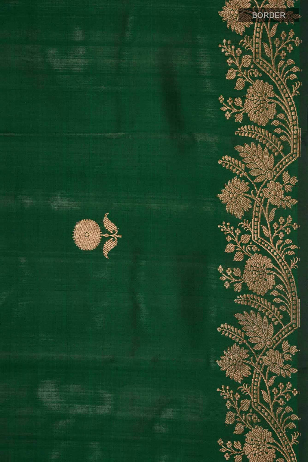 Green Banarasi Katan Silk Saree