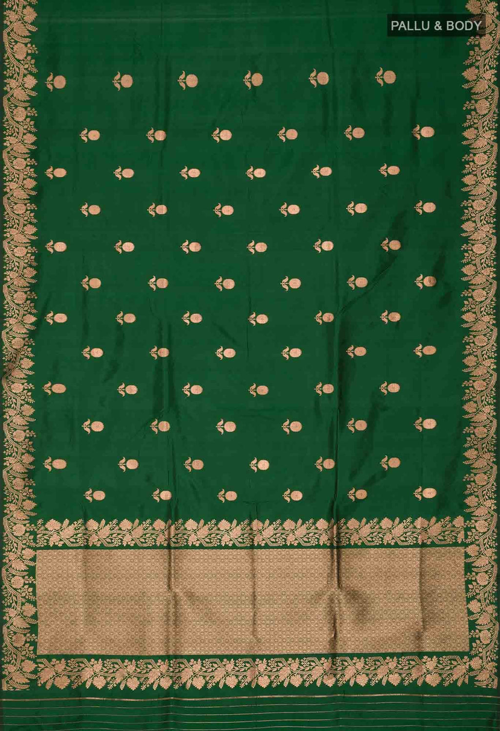 Green Banarasi Katan Silk Saree