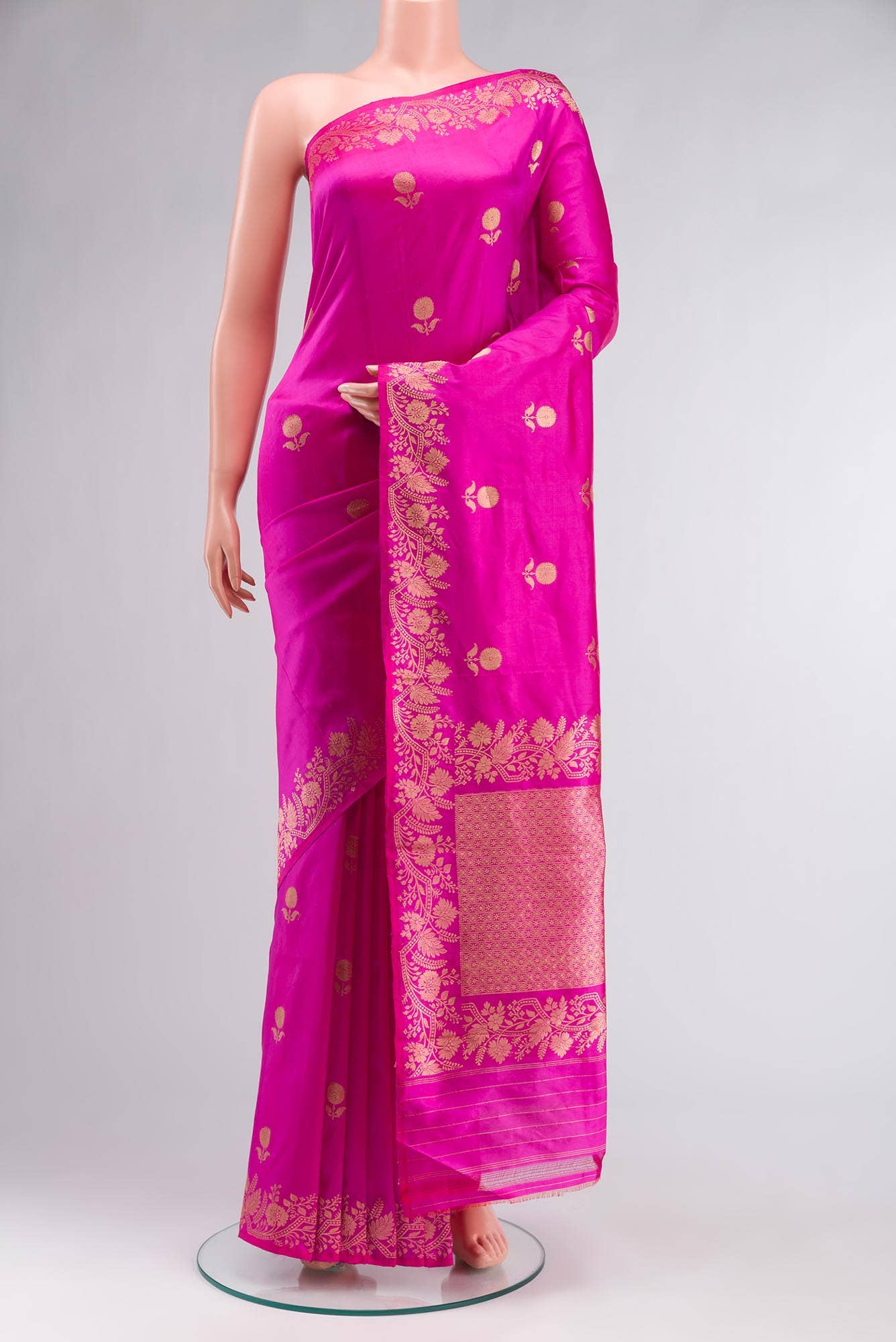 Pink Banarasi Katan Silk Saree
