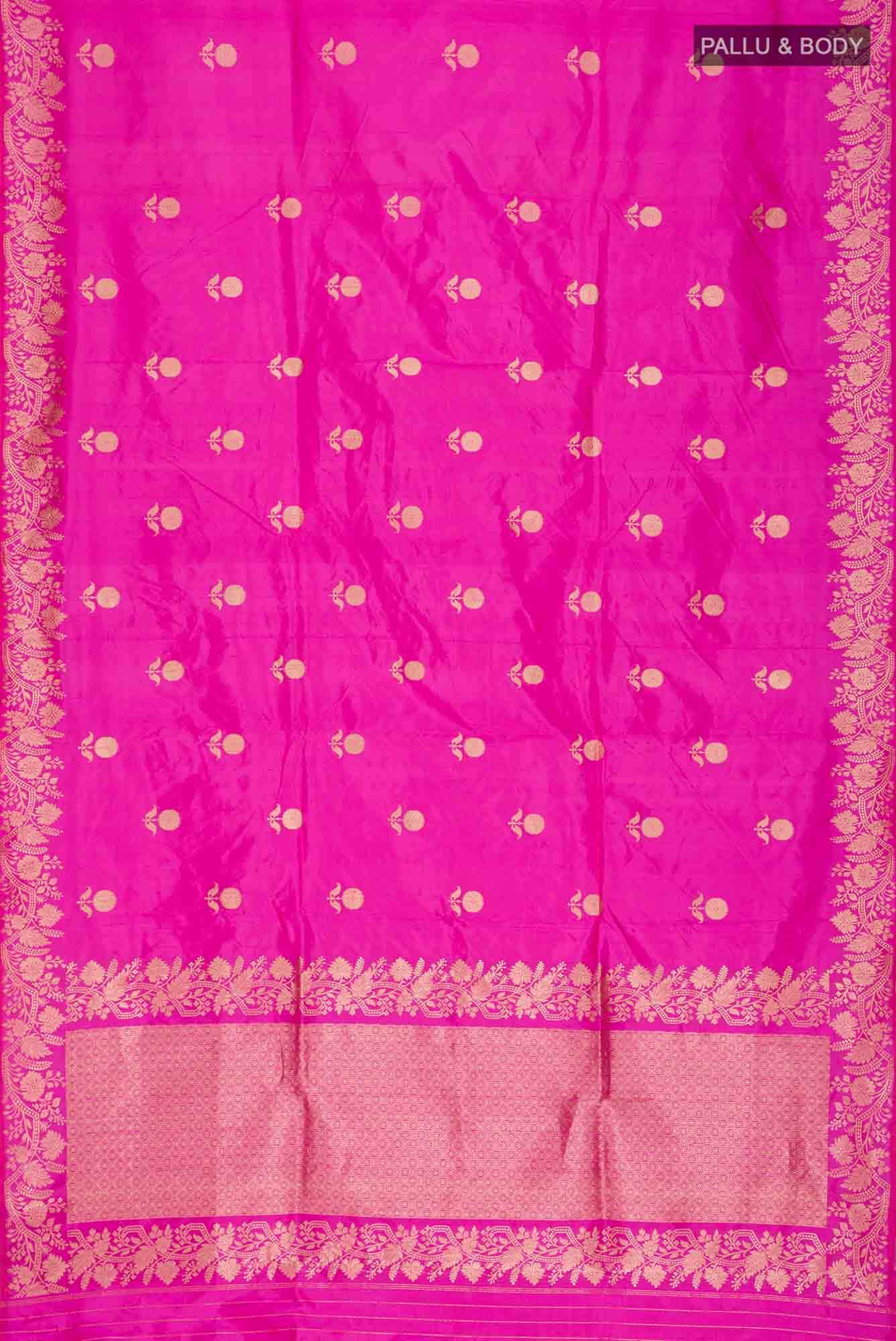 Pink Banarasi Katan Silk Saree