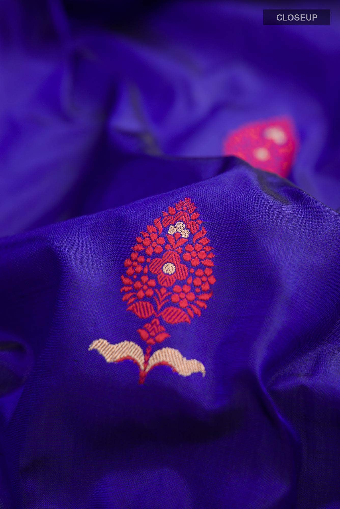 Blue Banarasi Katan Silk Saree