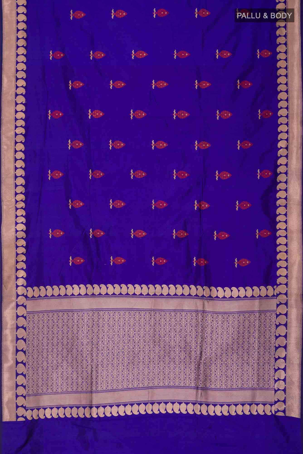 Blue Banarasi Katan Silk Saree