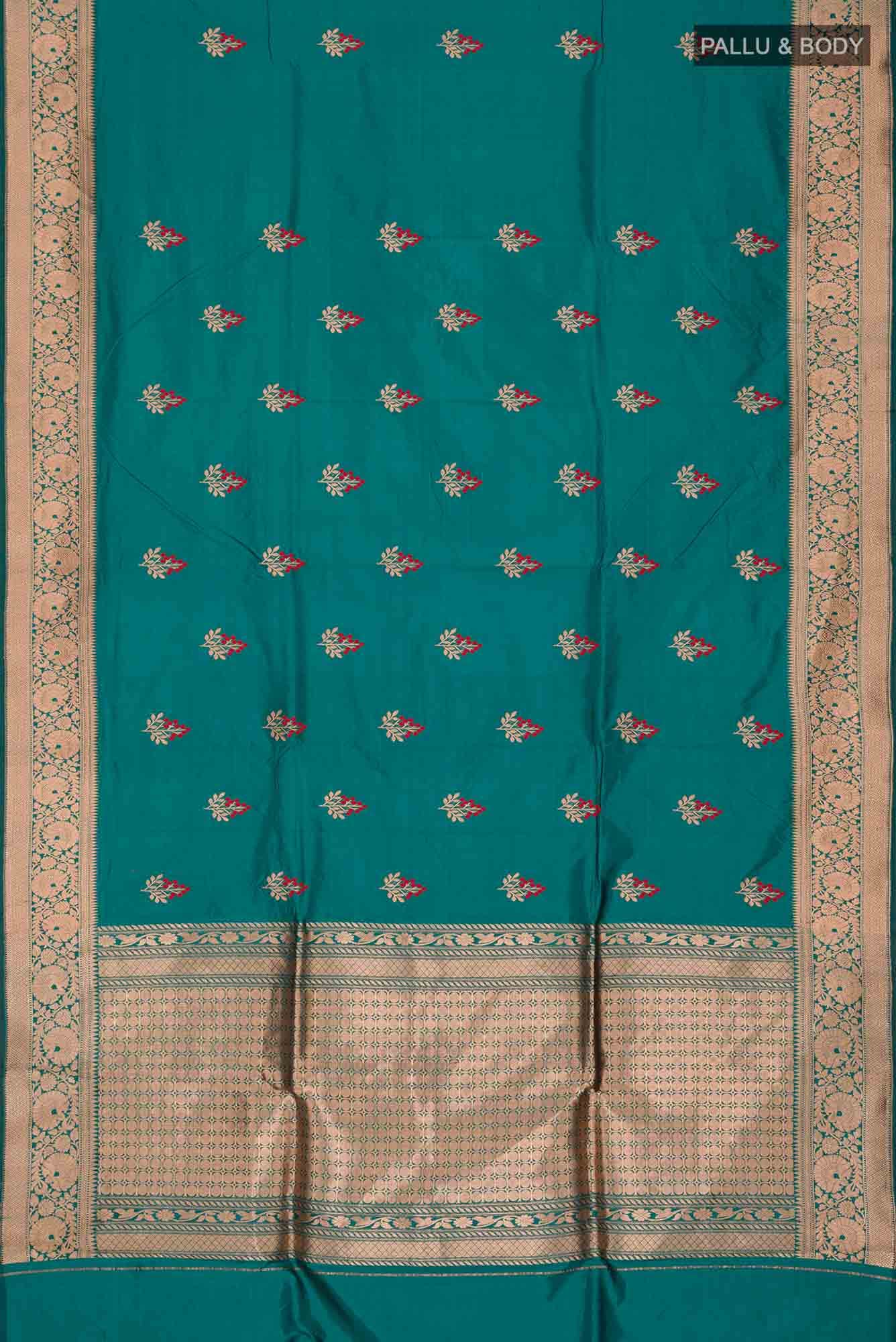 Green Banarasi Katan Silk Saree