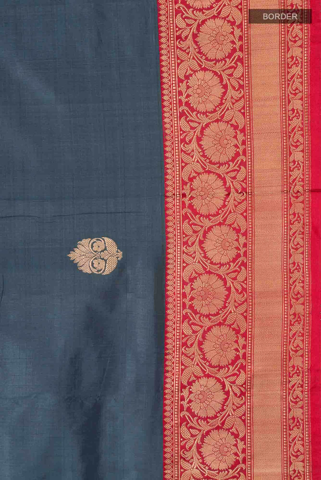 Grey Banarasi Katan Silk Saree