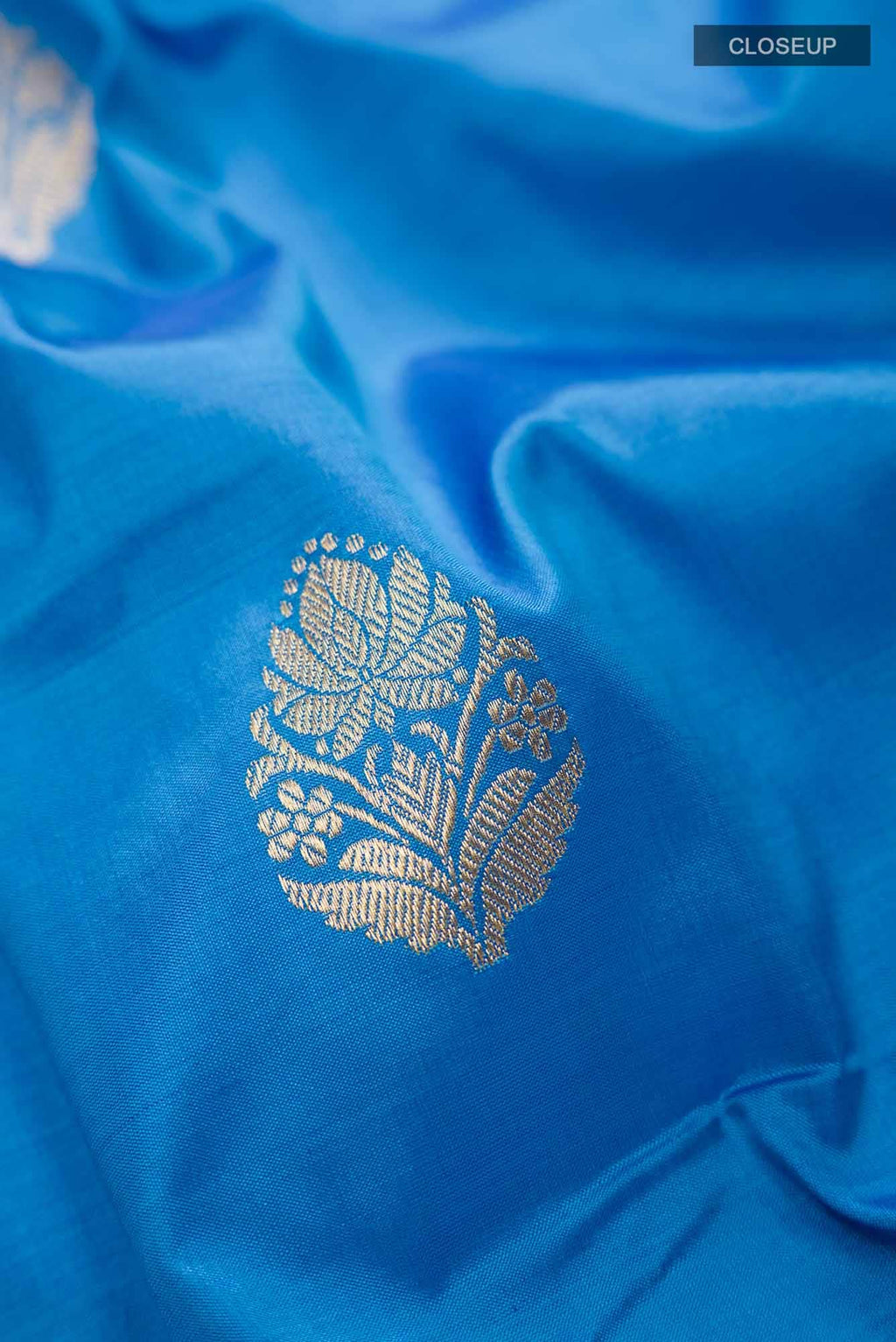 Blue Banarasi Katan Silk Saree