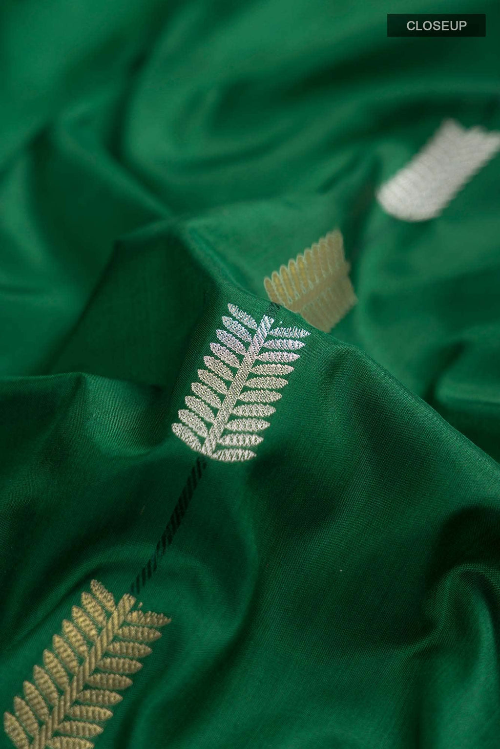 Green Banarasi Katan Silk Saree