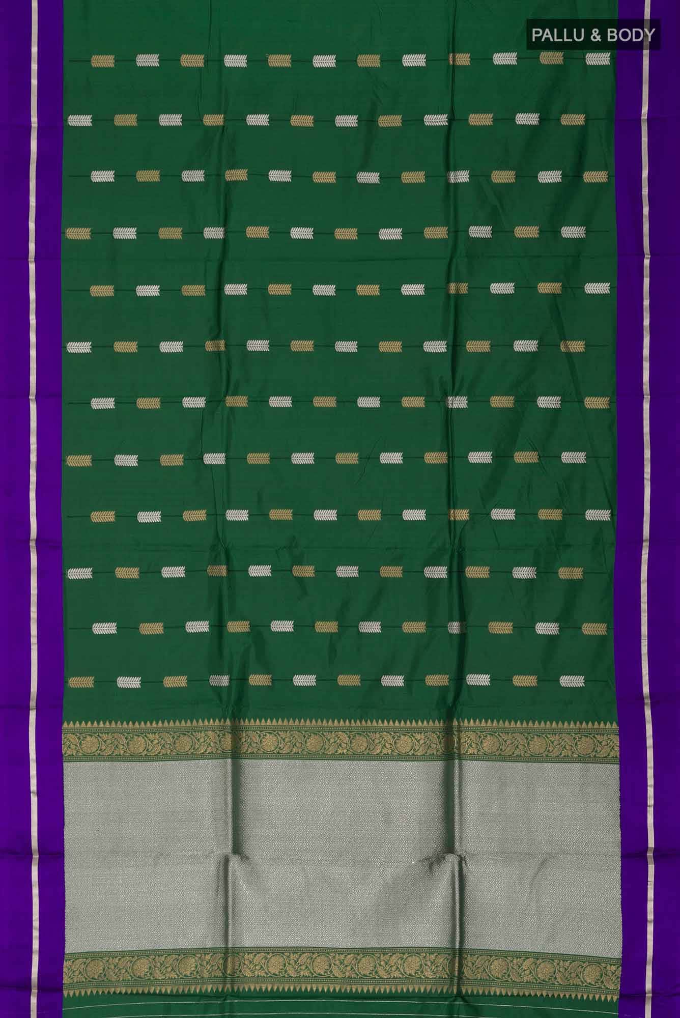 Green Banarasi Katan Silk Saree