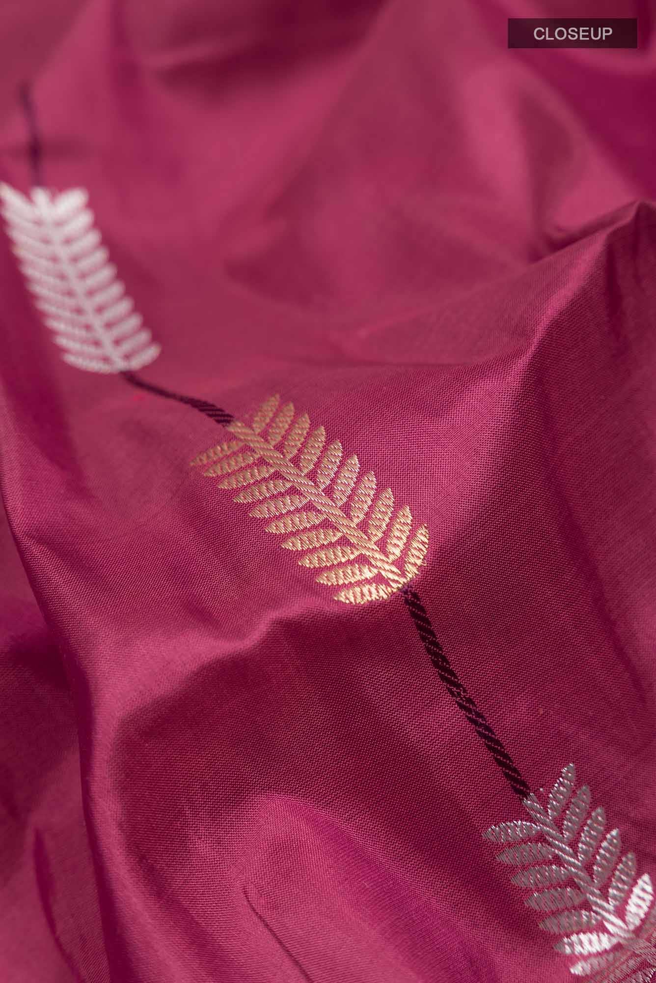 Coral Banarasi Katan Silk Saree
