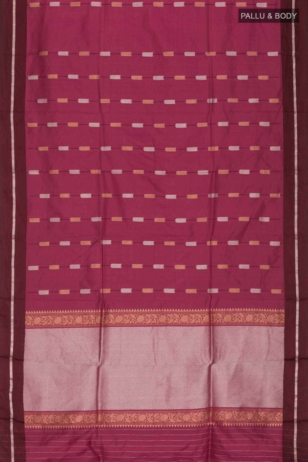 Coral Banarasi Katan Silk Saree