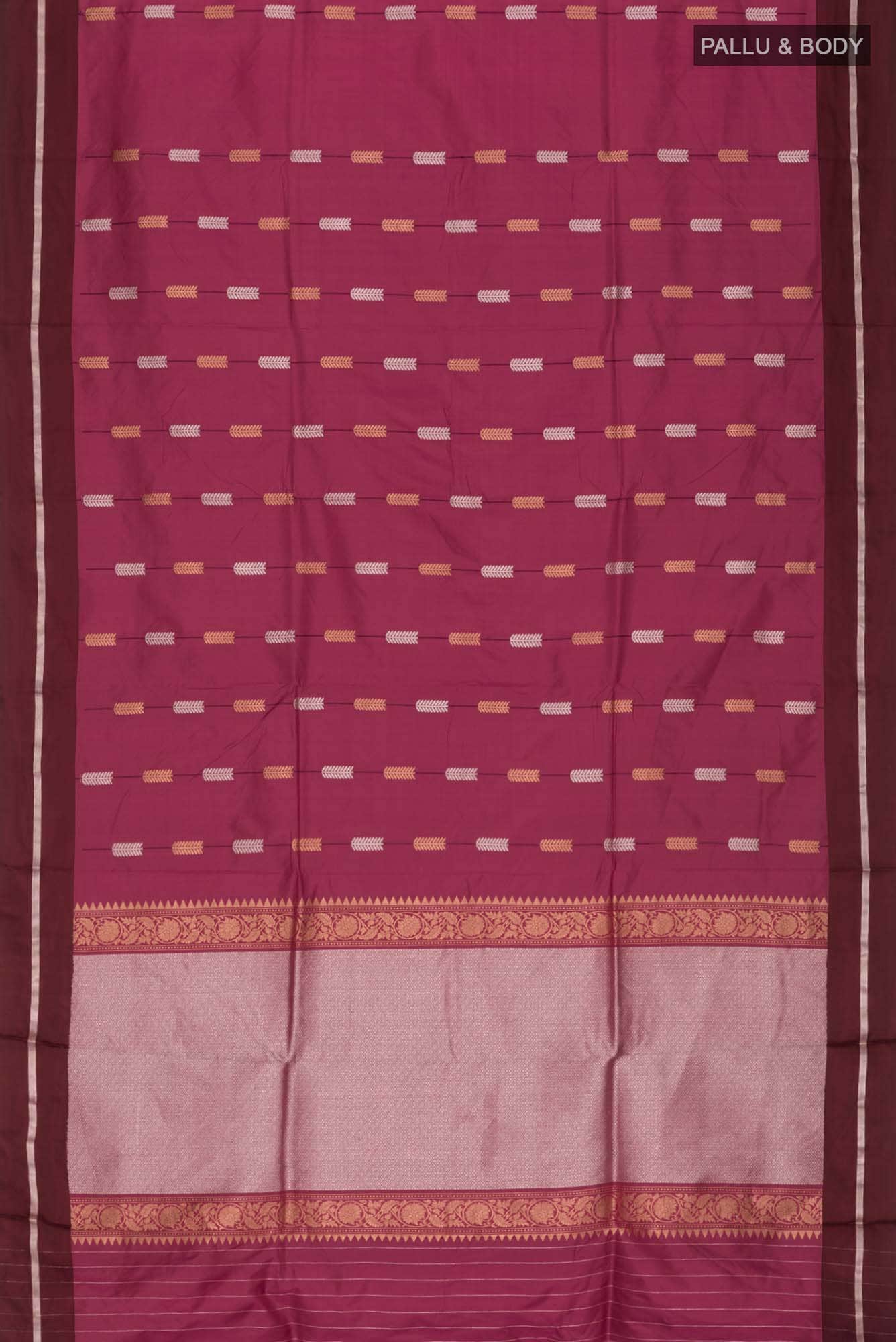 Coral Banarasi Katan Silk Saree