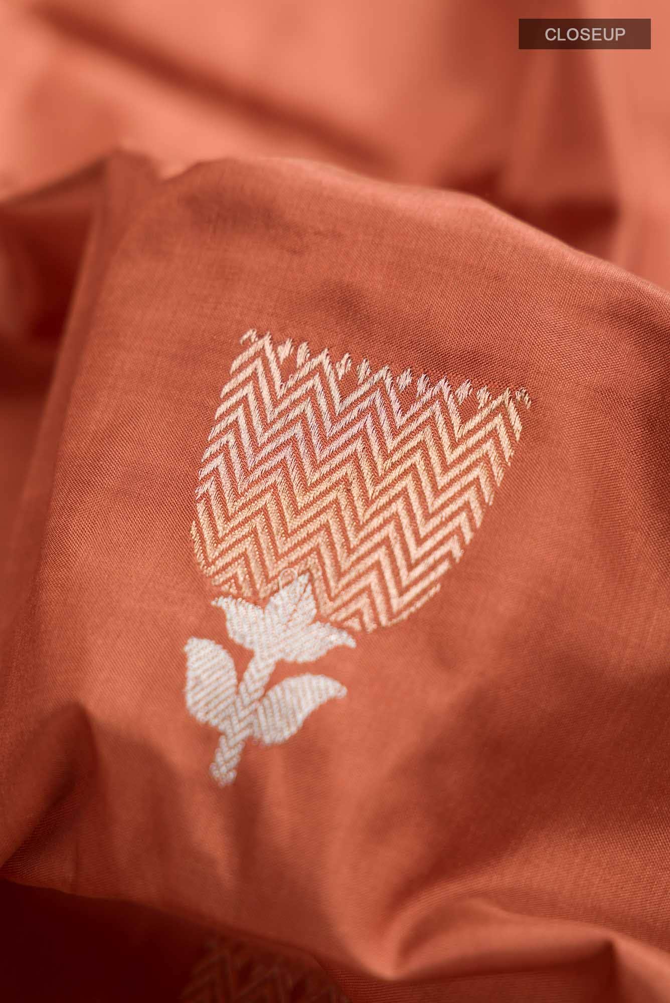 Brown Banarasi Katan Silk Saree