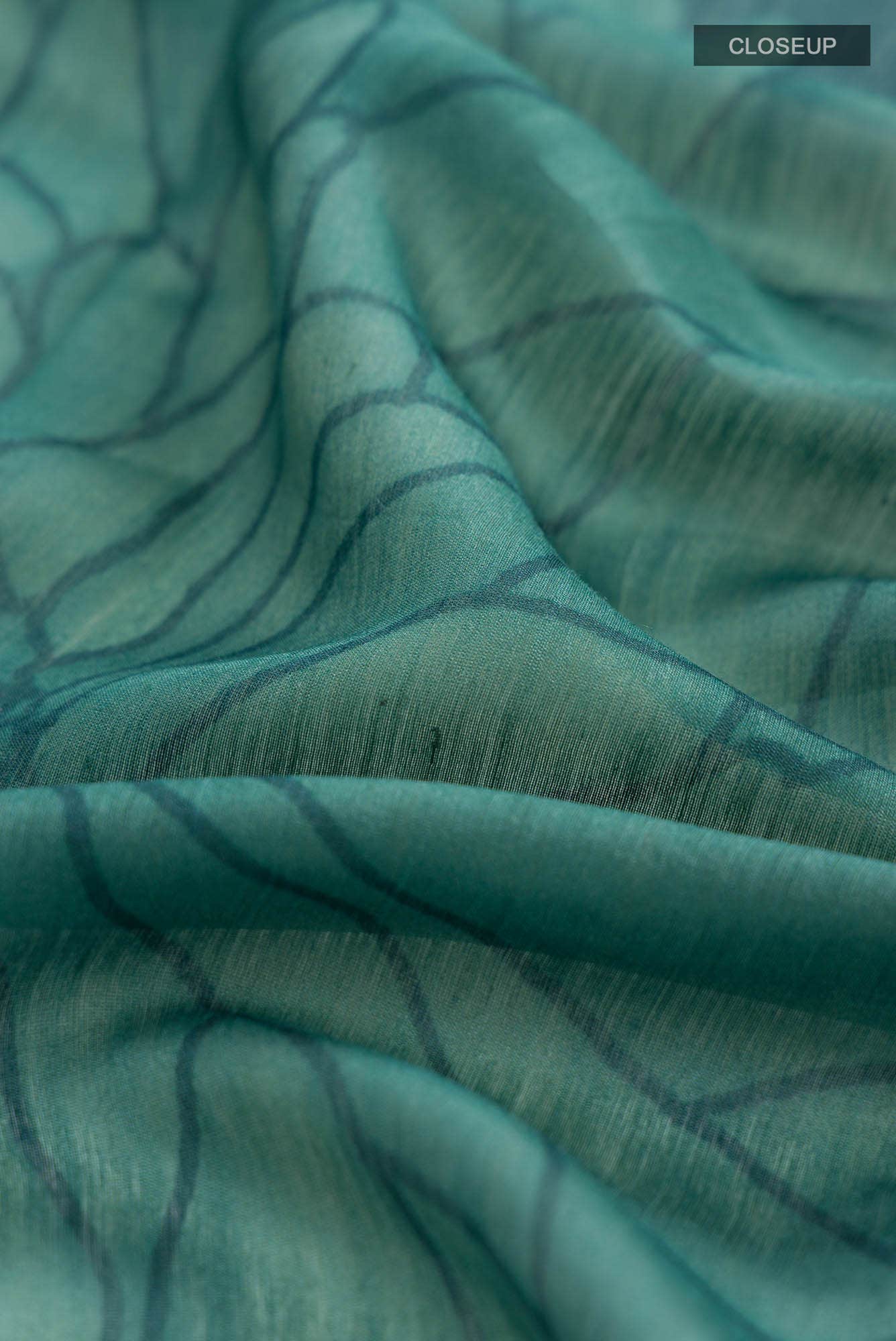 Green Bhagalpuri Tussar Silk Saree