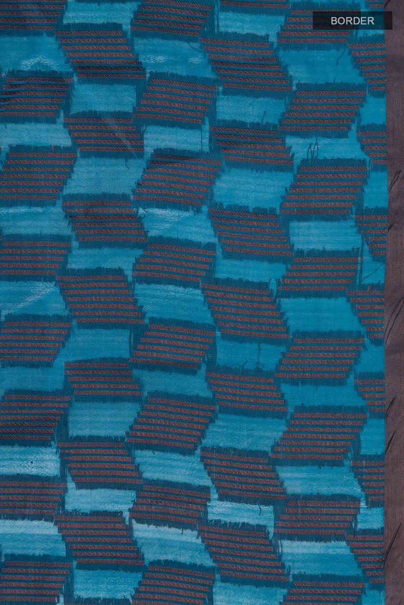 Blue Banarasi Raw Silk Saree