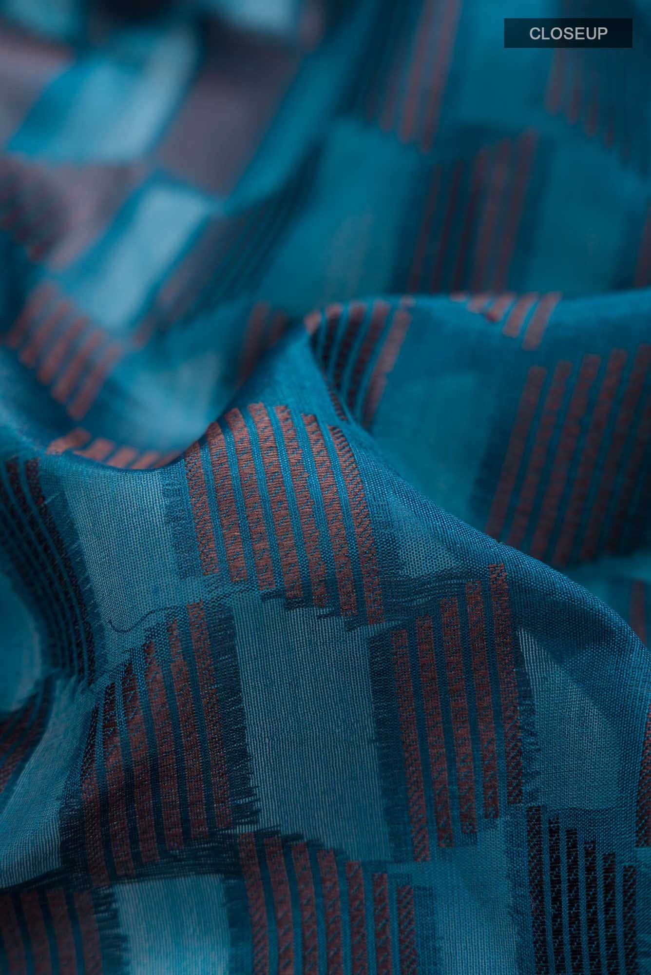 Blue Banarasi Raw Silk Saree