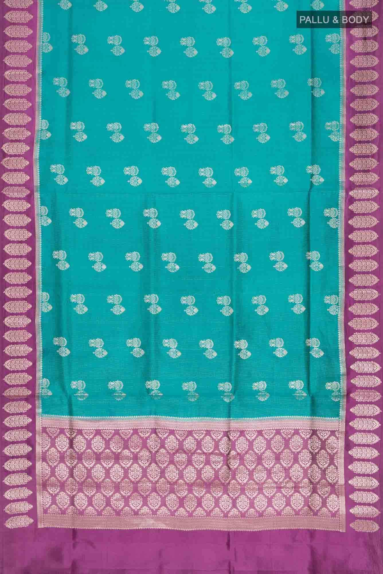 Blue Banarasi Raw Silk Saree