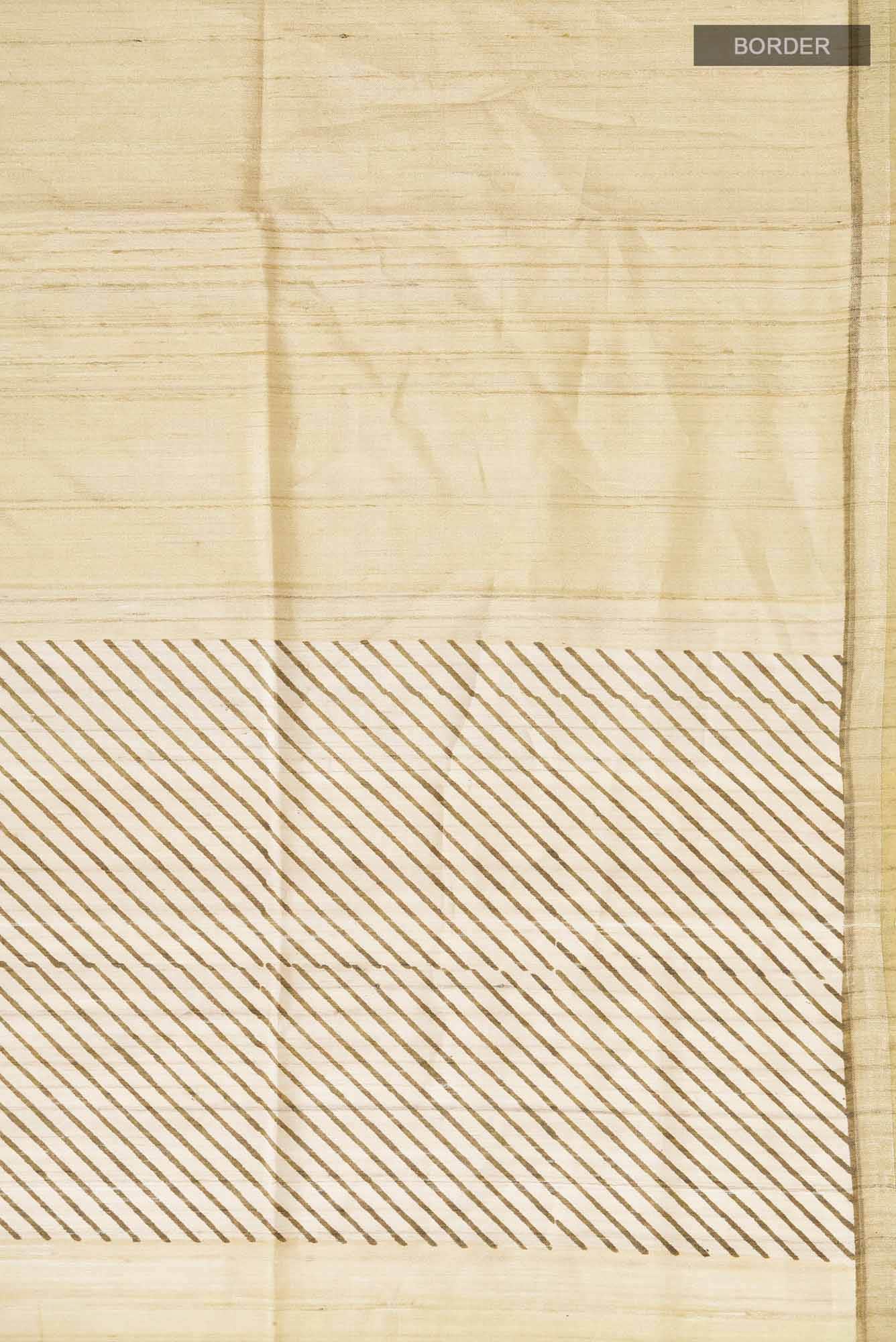 Green Bhagalpuri Tussar Silk Saree